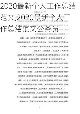 2020最新个人工作总结范文,2020最新个人工作总结范文公务员