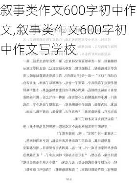 叙事类作文600字初中作文,叙事类作文600字初中作文写学校