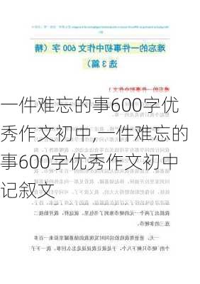 一件难忘的事600字优秀作文初中,一件难忘的事600字优秀作文初中记叙文