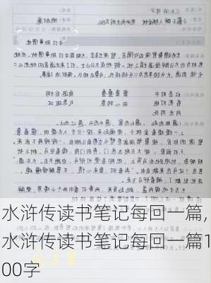 水浒传读书笔记每回一篇,水浒传读书笔记每回一篇100字