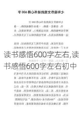 读书感悟600字左右,读书感悟600字左右初中