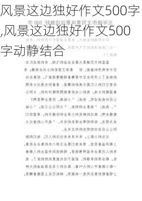 风景这边独好作文500字,风景这边独好作文500字动静结合