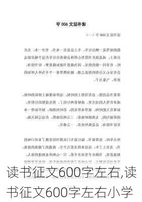 读书征文600字左右,读书征文600字左右小学