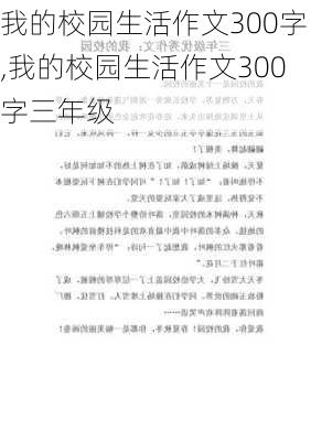 我的校园生活作文300字,我的校园生活作文300字三年级