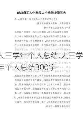 大三学年个人总结,大三学年个人总结300字