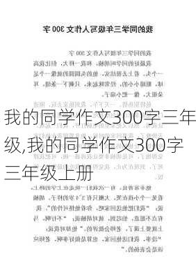 我的同学作文300字三年级,我的同学作文300字三年级上册