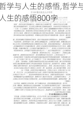 哲学与人生的感悟,哲学与人生的感悟800字