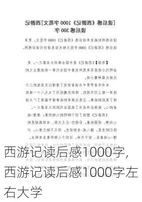 西游记读后感1000字,西游记读后感1000字左右大学