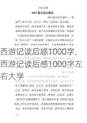 西游记读后感1000字,西游记读后感1000字左右大学