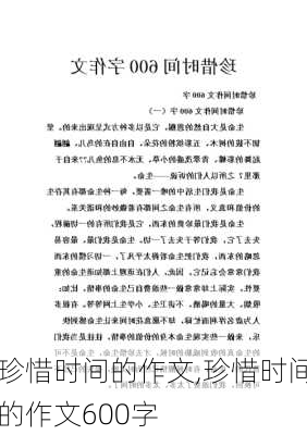 珍惜时间的作文,珍惜时间的作文600字