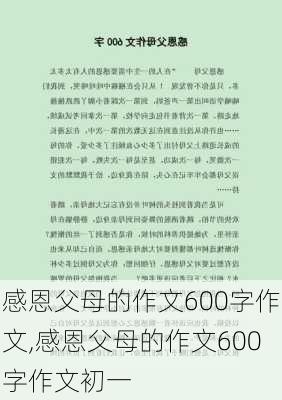 感恩父母的作文600字作文,感恩父母的作文600字作文初一