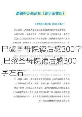 巴黎圣母院读后感300字,巴黎圣母院读后感300字左右