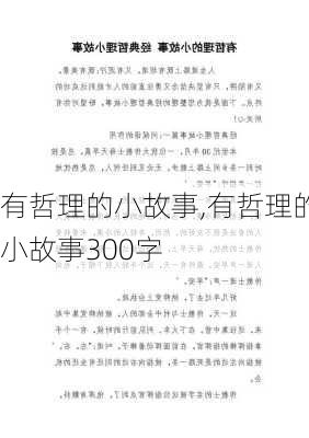 有哲理的小故事,有哲理的小故事300字