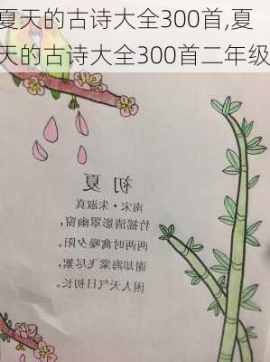 夏天的古诗大全300首,夏天的古诗大全300首二年级