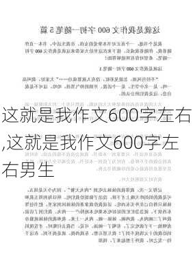 这就是我作文600字左右,这就是我作文600字左右男生