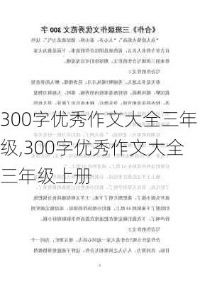 300字优秀作文大全三年级,300字优秀作文大全三年级上册