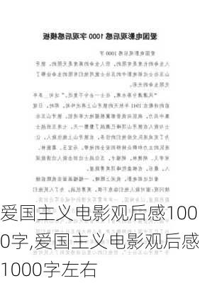 爱国主义电影观后感1000字,爱国主义电影观后感1000字左右