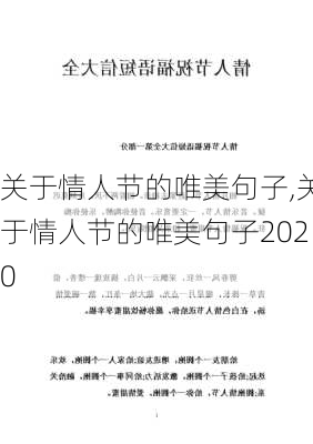 关于情人节的唯美句子,关于情人节的唯美句子2020