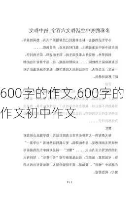 600字的作文,600字的作文初中作文