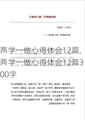 两学一做心得体会12篇,两学一做心得体会12篇300字