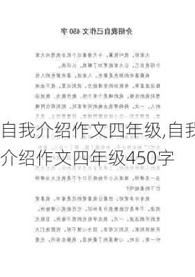 自我介绍作文四年级,自我介绍作文四年级450字