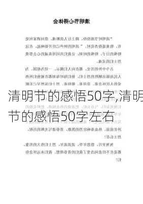 清明节的感悟50字,清明节的感悟50字左右