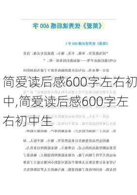 简爱读后感600字左右初中,简爱读后感600字左右初中生