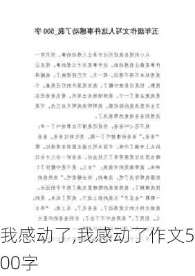 我感动了,我感动了作文500字