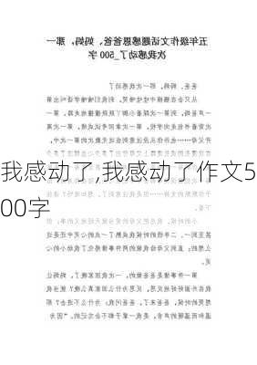 我感动了,我感动了作文500字