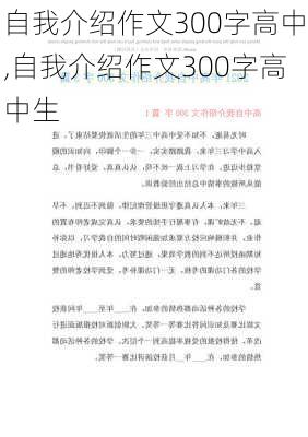 自我介绍作文300字高中,自我介绍作文300字高中生