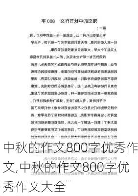 中秋的作文800字优秀作文,中秋的作文800字优秀作文大全