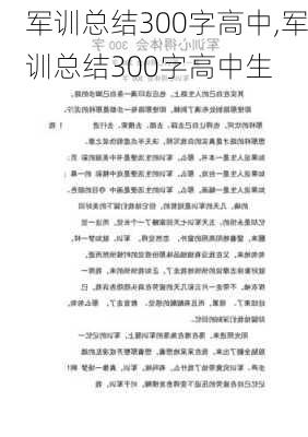 军训总结300字高中,军训总结300字高中生