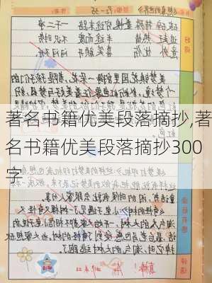 著名书籍优美段落摘抄,著名书籍优美段落摘抄300字