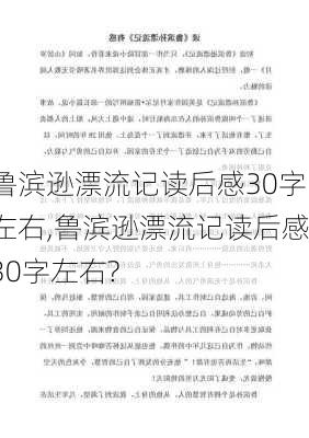 鲁滨逊漂流记读后感30字左右,鲁滨逊漂流记读后感30字左右?