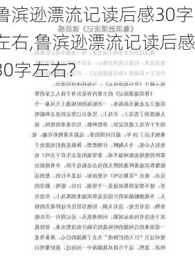 鲁滨逊漂流记读后感30字左右,鲁滨逊漂流记读后感30字左右?