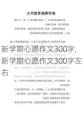 新学期心愿作文300字,新学期心愿作文300字左右