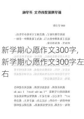 新学期心愿作文300字,新学期心愿作文300字左右