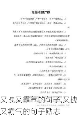 又拽又霸气的句子,又拽又霸气的句子励志