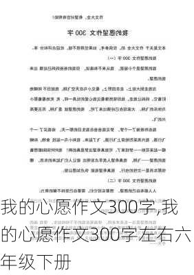 我的心愿作文300字,我的心愿作文300字左右六年级下册