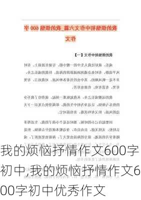 我的烦恼抒情作文600字初中,我的烦恼抒情作文600字初中优秀作文