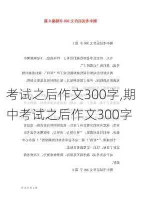 考试之后作文300字,期中考试之后作文300字