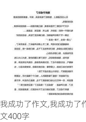 我成功了作文,我成功了作文400字