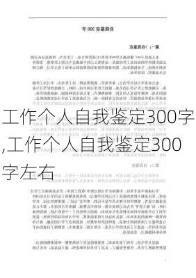 工作个人自我鉴定300字,工作个人自我鉴定300字左右