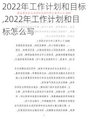 2022年工作计划和目标,2022年工作计划和目标怎么写