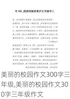 美丽的校园作文300字三年级,美丽的校园作文300字三年级作文