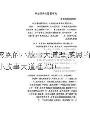 感恩的小故事大道理,感恩的小故事大道理200