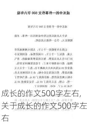 成长的作文500字左右,关于成长的作文500字左右