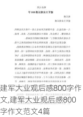 建军大业观后感800字作文,建军大业观后感800字作文范文4篇