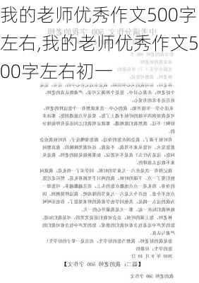 我的老师优秀作文500字左右,我的老师优秀作文500字左右初一