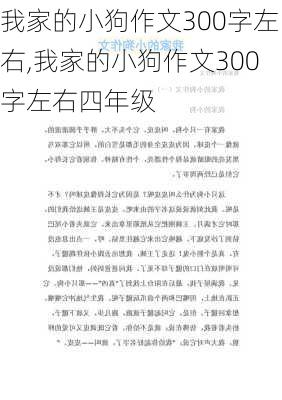 我家的小狗作文300字左右,我家的小狗作文300字左右四年级